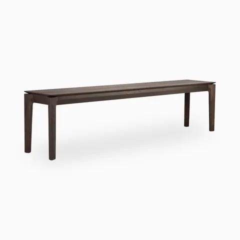 Linden 73" Bench in Varnished Oak Brown