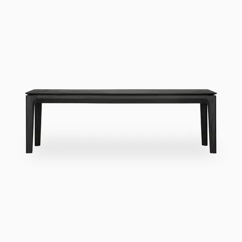 Linden 57.5" Bench in Varnished Oak Black