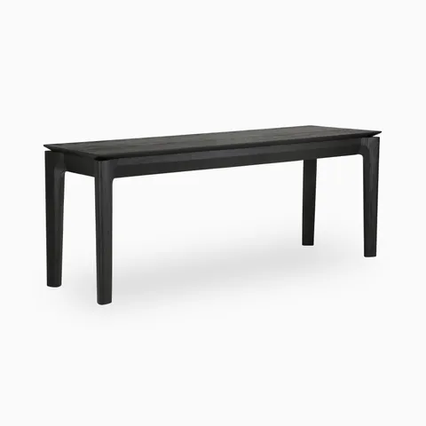 Linden 57.5" Bench in Varnished Oak Black
