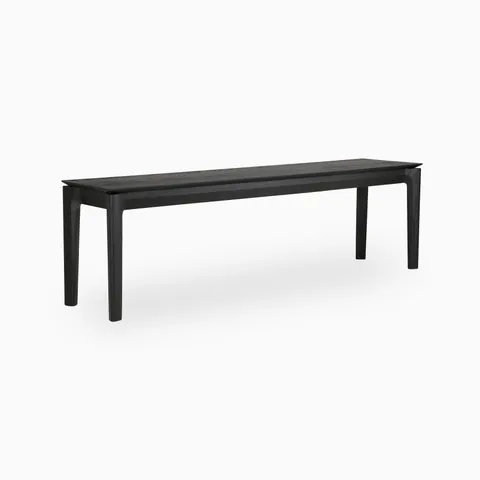Linden 65.5" Bench in Varnished Oak Black