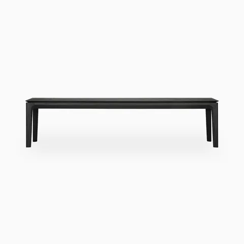 Linden 73" Bench in Varnished Oak Black