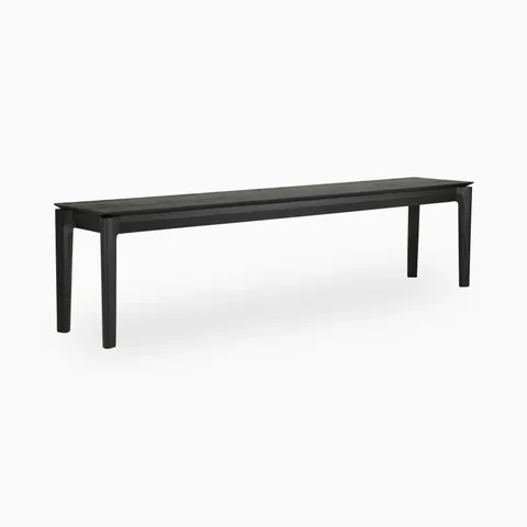 Linden 73" Bench in Varnished Oak Black