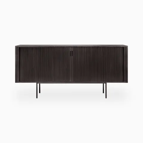 Maeve 66" Sideboard in Varnished Teak Off Black