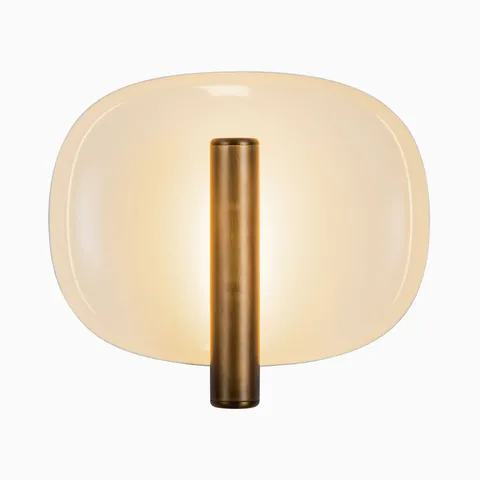 Ava Wall Sconce in Pearl White / Vintage Brass
