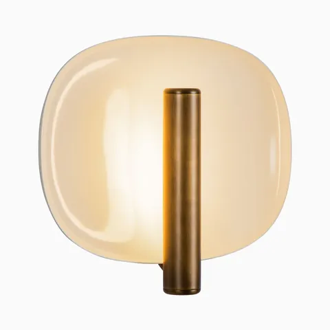 Ava Wall Sconce in Pearl White / Vintage Brass