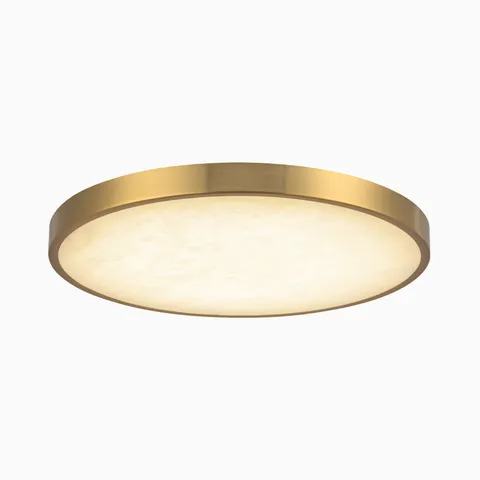 Ethel 12" Flush Mount in Brushed Gold / Alabaster