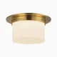 Patina Brass / Opal Glass