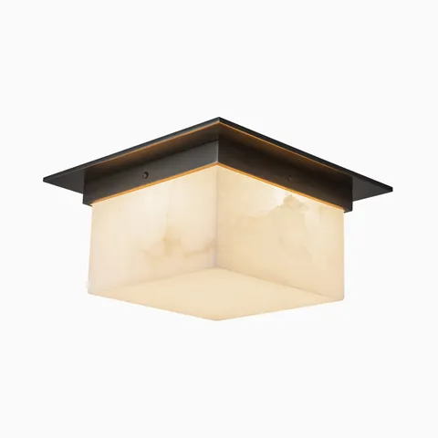 Eve Flush Mount in Urban Bronze / Alabaster