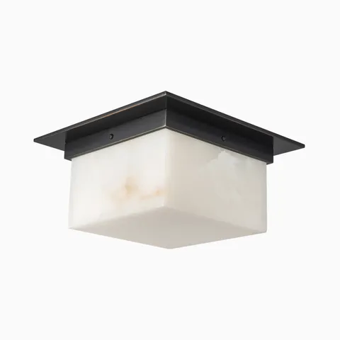 Eve Flush Mount in Urban Bronze / Alabaster