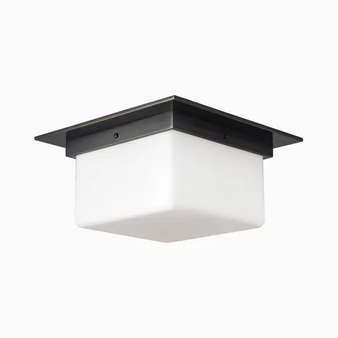 Eve Flush Mount in Urban Bronze / Opal Glass