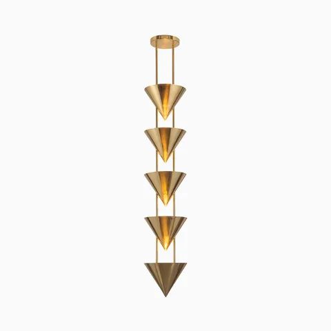 Alana Pendant in Patina Brass
