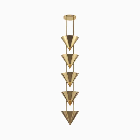 Alana Pendant in Patina Brass