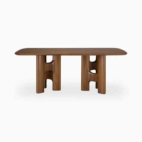 Vera 98.5" Dining Table in Varnished Teak