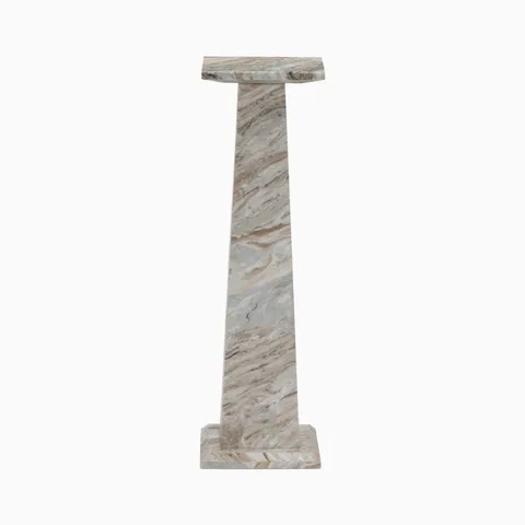 Aster 40" Pedestal in Beige Marble