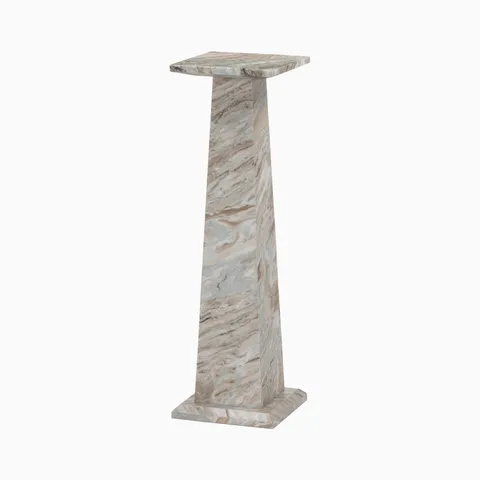 Aster 40" Pedestal in Beige Marble