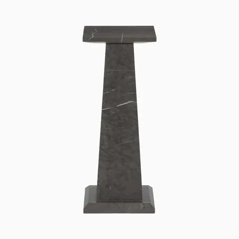 Aster 30" Pedestal in Grey Italian Marble