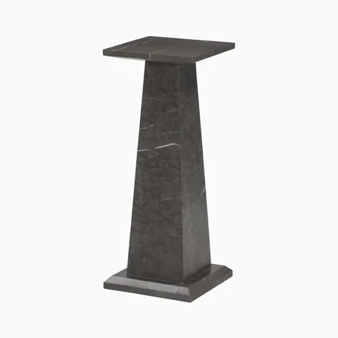 Aster 30" Pedestal in Grey Italian Marble