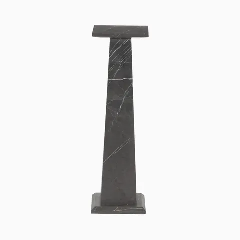 Aster 40" Pedestal in Grey Italian Marble