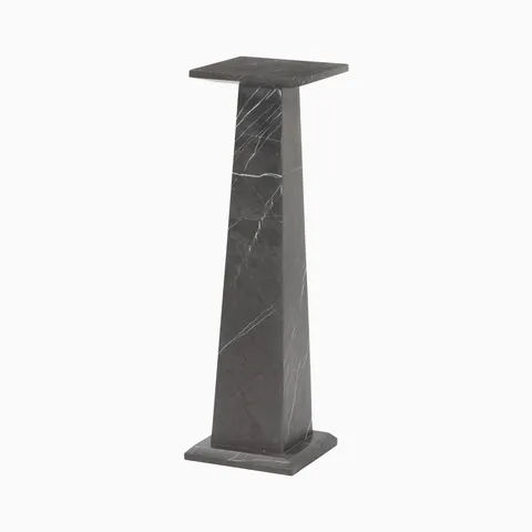 Aster 40" Pedestal in Grey Italian Marble
