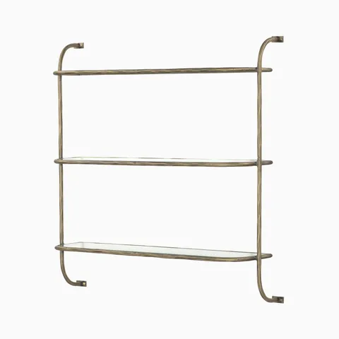 Beatrix Shelf in Hammered Aged Brass