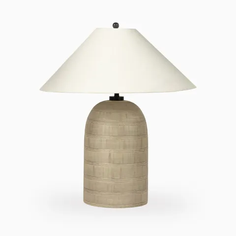 Ondine Table Lamp in Dripping Etched Silver