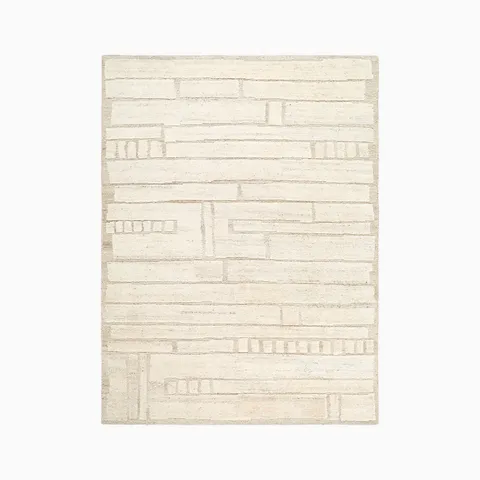 Clea Handmade Rug in Ivory, 2' x 3'