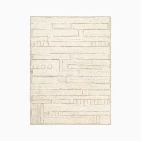 Clea Handmade Rug in Ivory, 9' x 12'