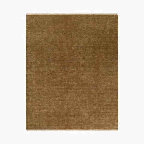 Soleil Handmade Rug in Gold Umber, 5' x 7'6"