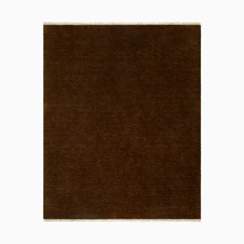 Soleil Handmade Rug in Espresso, 18" x 18" Sample
