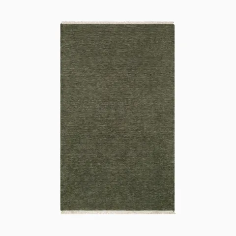 Soleil Handmade Rug in Olive Green, 10' x 14'