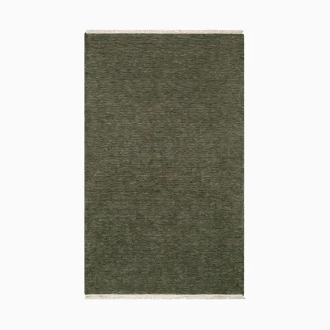 Soleil Handmade Rug in Olive Green, 9' x 12'