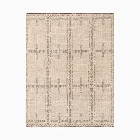 Willa Handmade Rug in Beige, 3' x 10'
