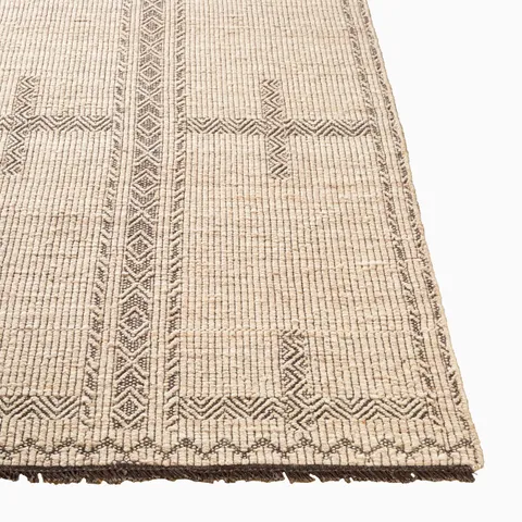 Willa Handmade Rug in Beige, 3' x 10'