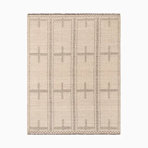 Willa Handmade Rug in Beige, 9' x 12'