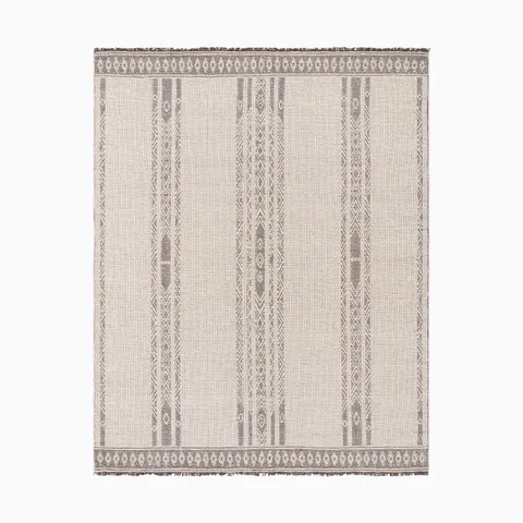 Willa Handmade Rug in Ivory, 8' x 10'