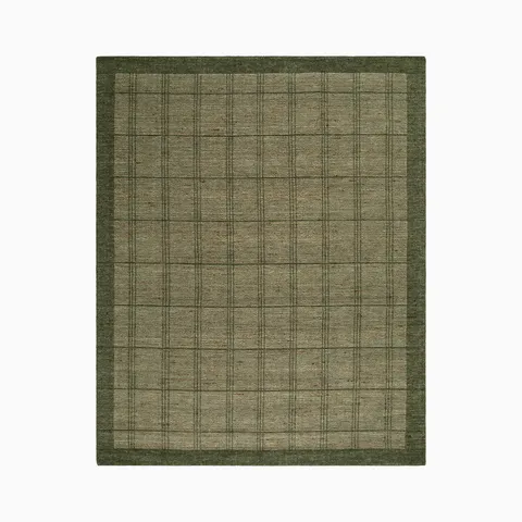 Calla Handmade Rug in Olive Green, 2' x 3'