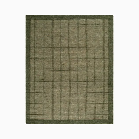 Calla Handmade Rug in Olive Green, 8' x 10'
