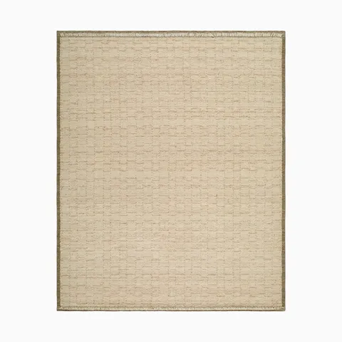 Constance Handmade Rug in Beige, 9' x 12'