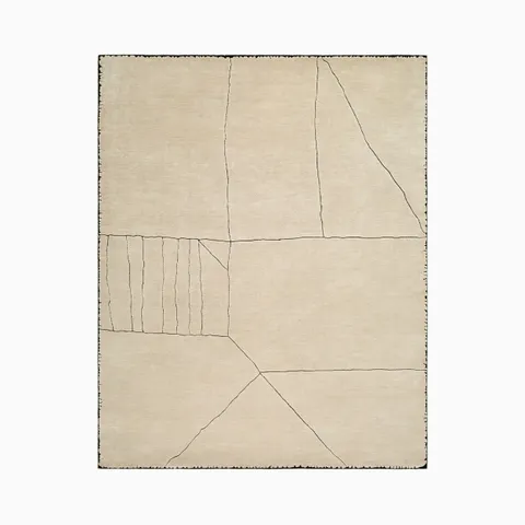 Fira Handmade Rug in Ivory, 8' x 10'
