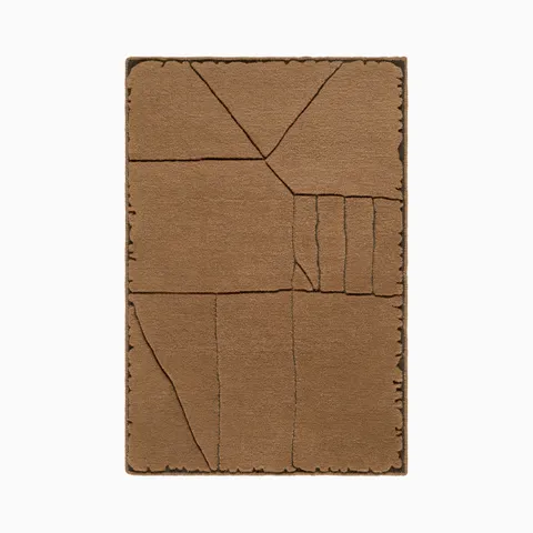 Fira Handmade Rug in Taupe, 6' x 9'
