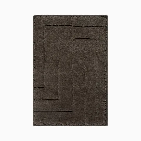 Fira Handmade Rug in Charcoal, 18" x 18" Sample