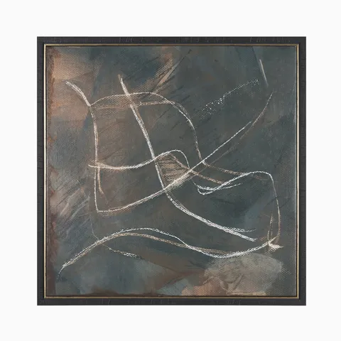 Meander Hand-Embellished Textured Framed Canvas Artwork