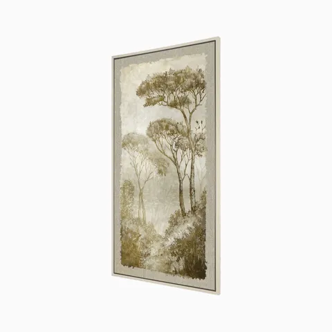 Brush Hand-Embellished Textured Framed Canvas Artwork