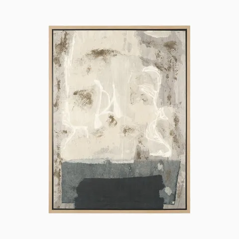 Strata Contrast Hand-Embellished Textured Framed Canvas Artwork