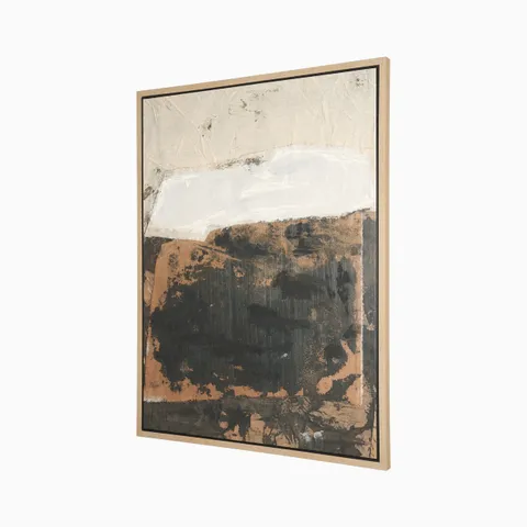 Strata Element Hand-Embellished Textured Framed Canvas Artwork