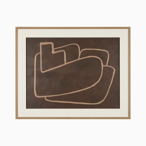 Ochre I Hand Embelished Textured Framed Artwork