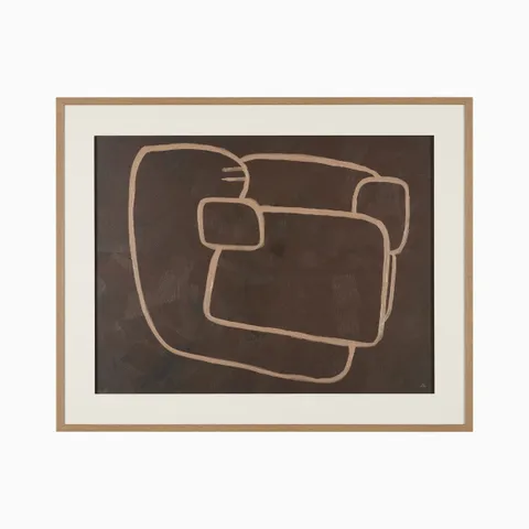 Ochre II Hand Embelished Textured Framed Artwork