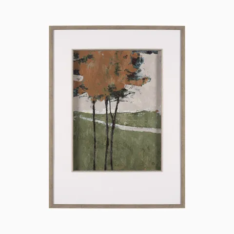 Verdant Textured Framed Artwork