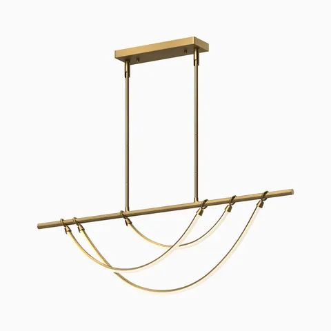 Greer 48" LED Linear Pendant in Vintage Brass