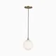 Brushed Gold/Opal Glass